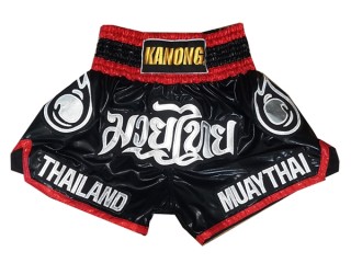 Kanong Pantalones Muay Thai mujer  : KNS-118-Negro
