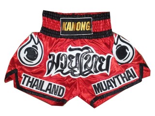Pantalones Boxeo Thai Kanong  : KNS-118-Rojo