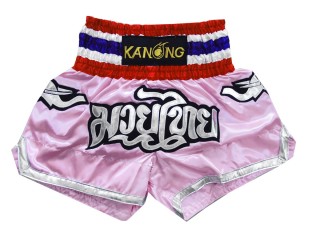 Pantalones Muay Thai Kanong  : KNS-125-Rosa claro
