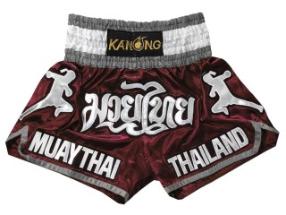 Pantalones Muay Thai Kanong  : KNS-133-Rojo marrón