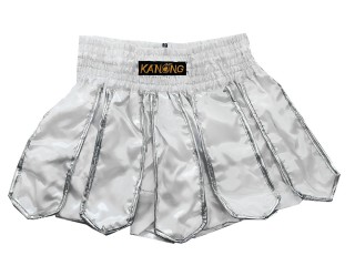 Pantalon Muay Thai Gladiator Kanong  : KNS-139-Blanco