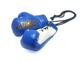 Colgando guantes de Boxeo tailandes pequeños Kanong : Azul