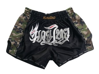 Pantalones Muay Thai Hombre Retro Kanong : KNSRTO-231-Negro