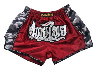 Pantalones Muay Thai Hombre Retro Kanong : KNSRTO-231-Granate