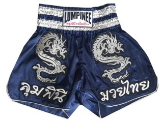 Pantalon de Muay Thai Lumpinee : LUM-038 Azul marino